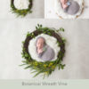 027-Botanical Wreath Vine - Newborn Baby Digital Background Backdrop